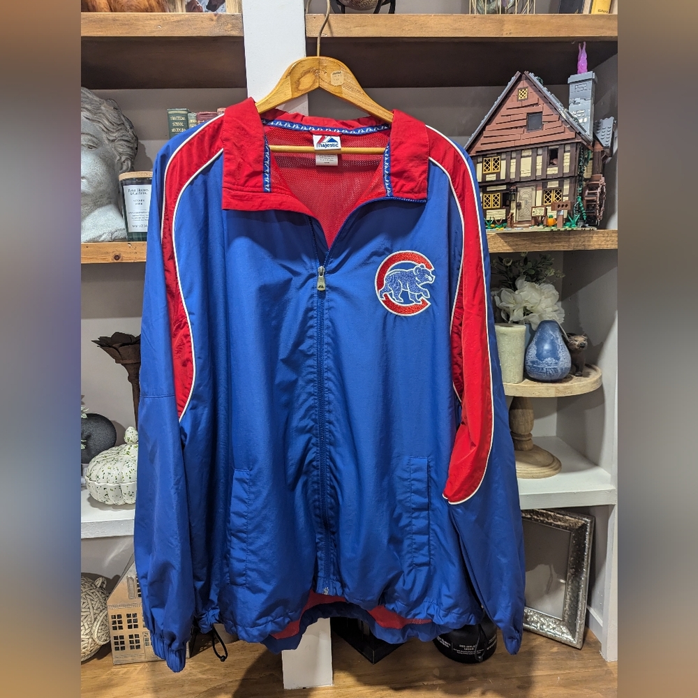 Vintage  MLB Chicago Cubs Windbreaker Jacket Size XL
